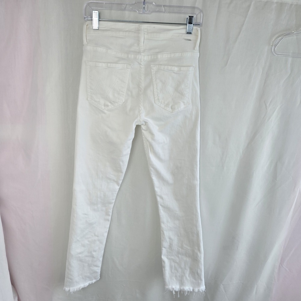 Mother Denim The Insider Crop Step Fray Jeans Fairist Of Them All Size 26 White